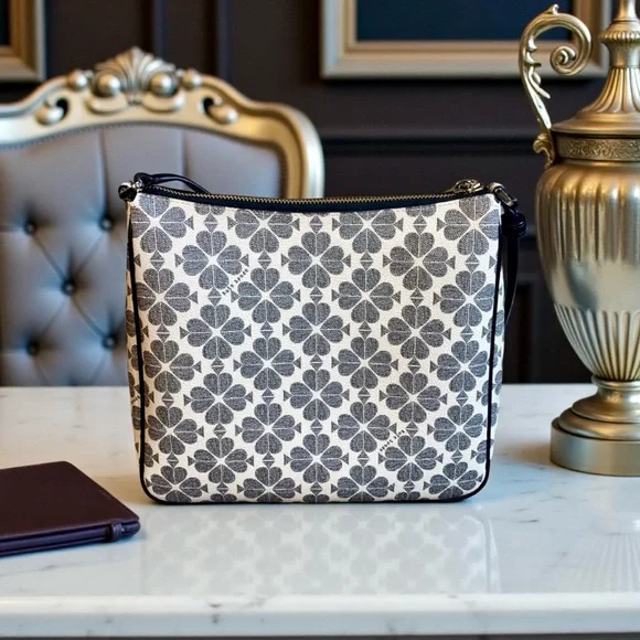 Kate Spade New York Spade Flower Swingpack Crossbody – Black Multi - Picture 2 of 7